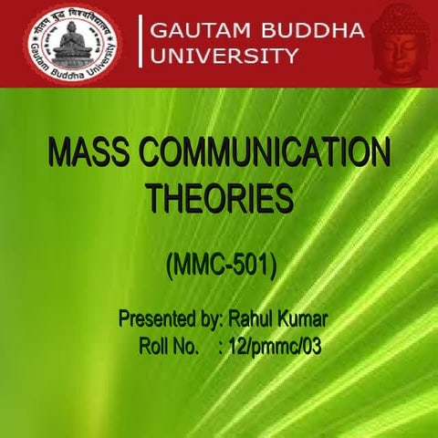 Mass communication theories