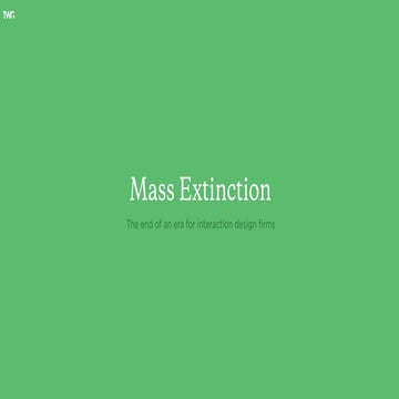 Mass extiniction