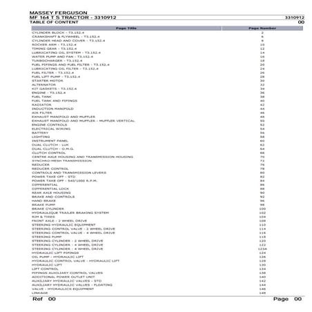 MASSEY FERGUSON PARTS CATALOGUE DOWNLOAD visual data 8