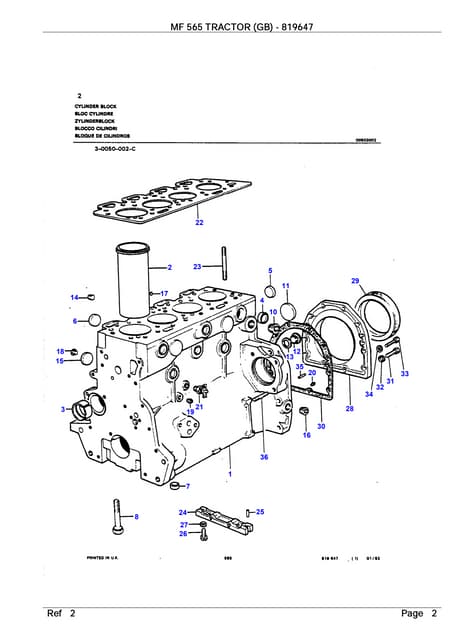 Massey Ferguson 35 Parts Diagram