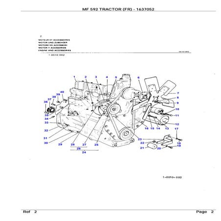 Massey ferguson mf 1250 compact tractor ( e50101, hst non hst) parts ...
