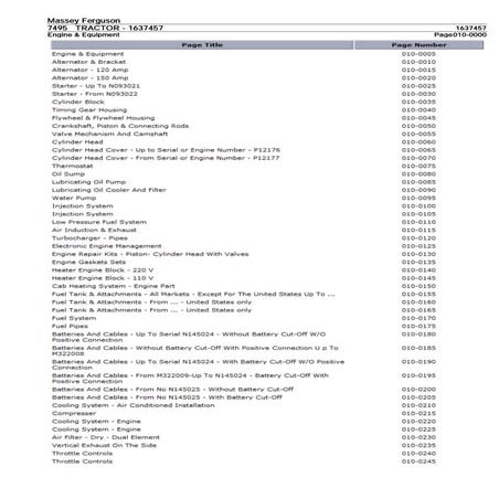 MASSEY FERGUSON TRACTOR PARTS LIST PDF FREE DOWNLOAD visual data 7