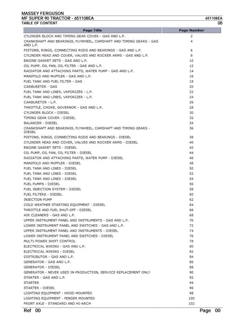 MASSEY FERGUSON 135 PARTS CATALOGUE PDF FREE DOWNLOAD visual data 4