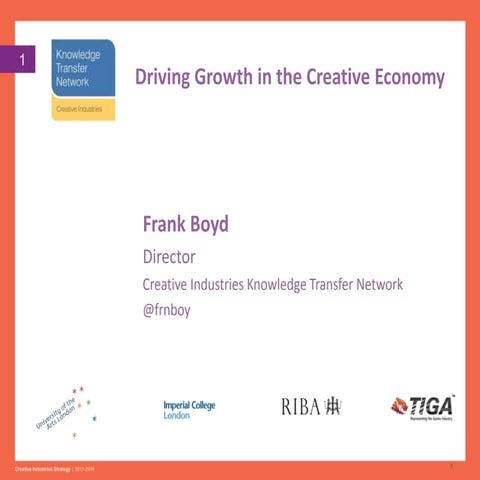 Driving Growth in the Creative Industries