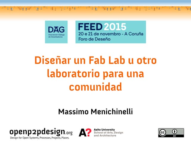 Como construir un Fab Lab - FEED2015 20.11.2015