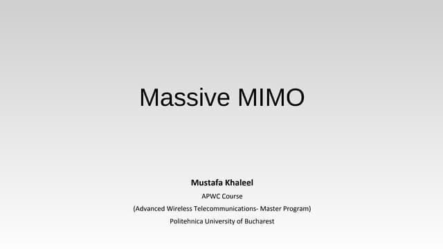 Massive mimo