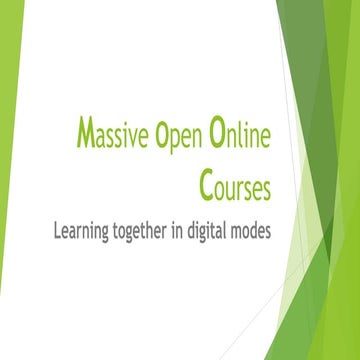 Massive open online courses