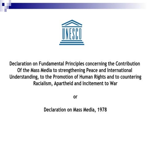 Mass media declaration