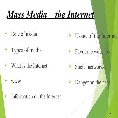 Mass Media and Internet