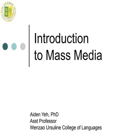 Mass media intro