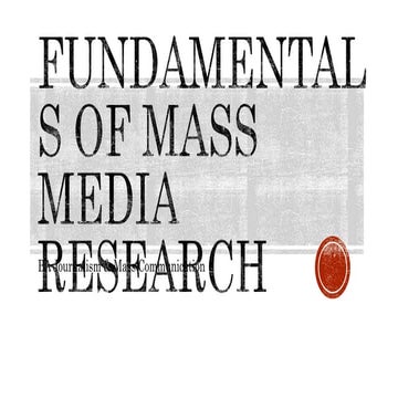 Mass media research
