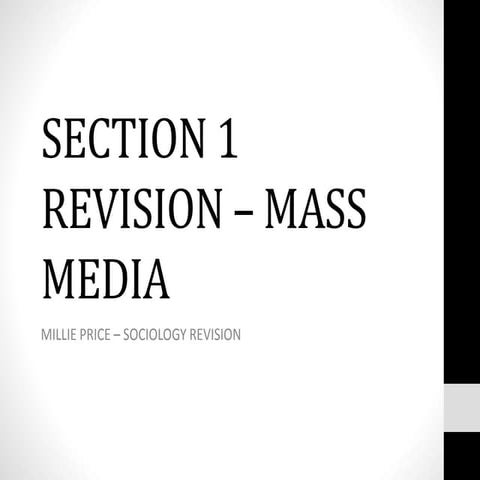 Mass media - Marxism and pluralism over view (sociology a2)
