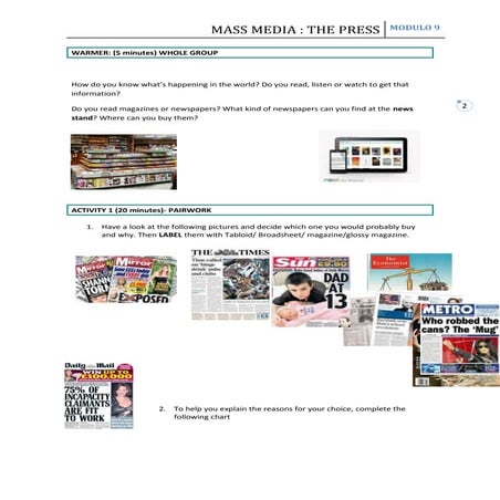 Mass media the press blog