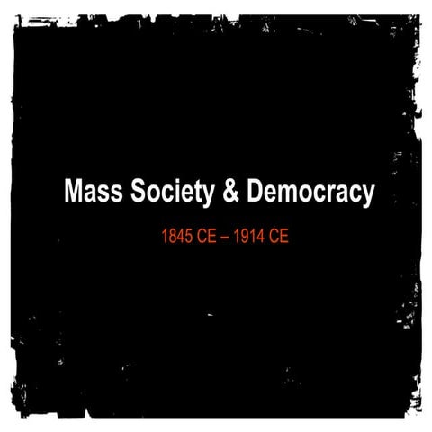 Mass society and democracy
