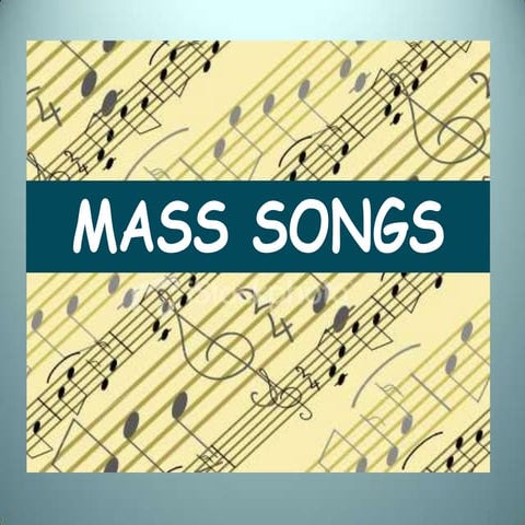 Mass songs by miss gloria diuco