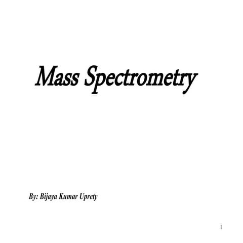 Mass spectrometry