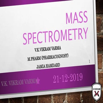 Mass spectrometry (Analytical Technique)