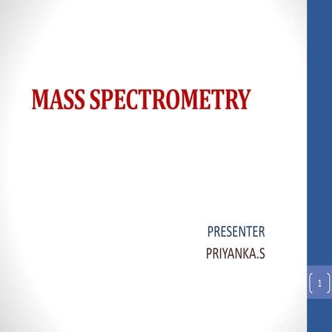 Mass spectrometry seminar