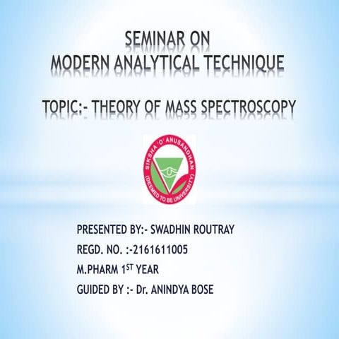 Mass spectroscopy