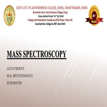 Mass spectroscopy