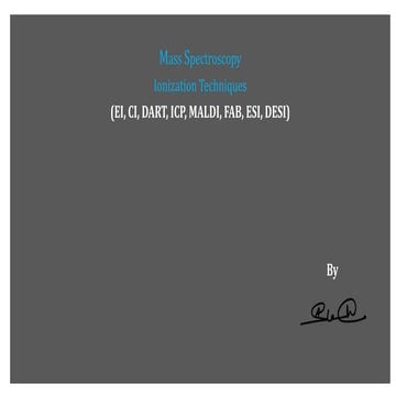 Mass Spectroscopy Ionization techniques.pptx
