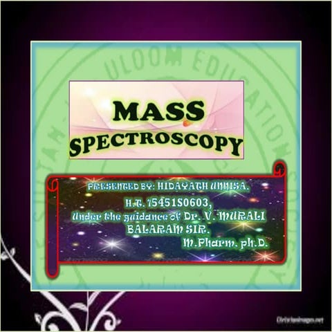 Mass spectroscopy  pdf