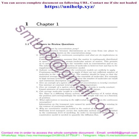 Solution Manual for Mass Transfer Processes by Ramachandran