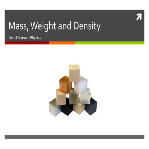 Mass, Weight and Density 