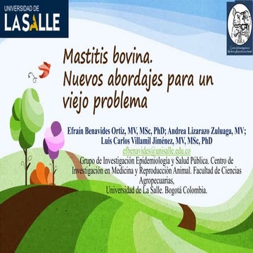 Nuevos abordajes, mastitis