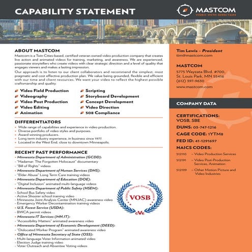 Mastcom Capabilities Statement 2022 | PDF