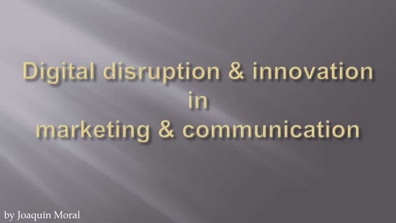 Master class at IE Business School: Disruptive innovation in marketing