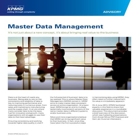 MDM It’s not just about a new concept, it’s about bringing real value to the ...