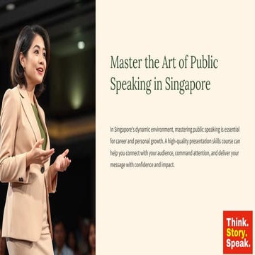 Master the Art of Public Speaking: Top Presentation Skills Course in Singapore