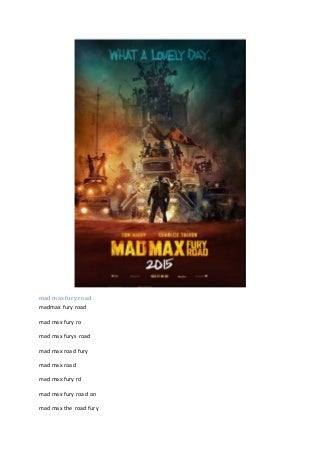 mad max fury road imdb