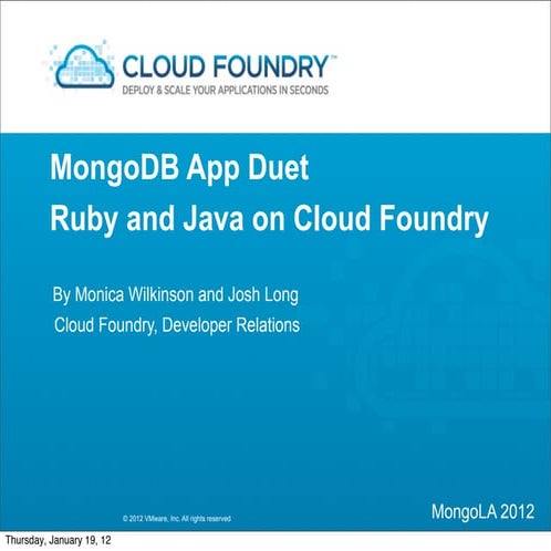 MongoLA - Cloud Foundry