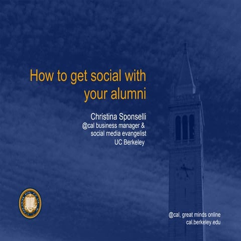 How to get social with your alumni