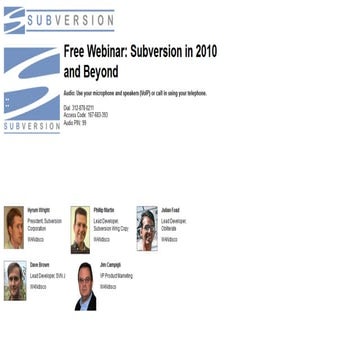 Subversion in 2010 and Beyond