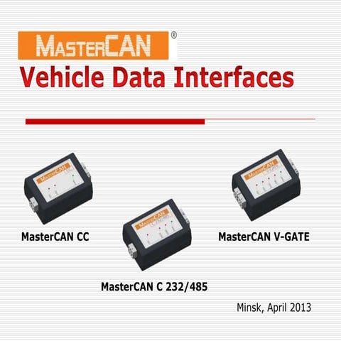 Master can vehicle_data_interface