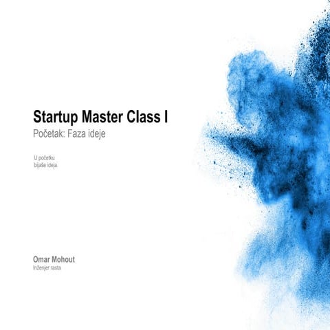 Startup Master class I "Genesis: Idea Stage" 