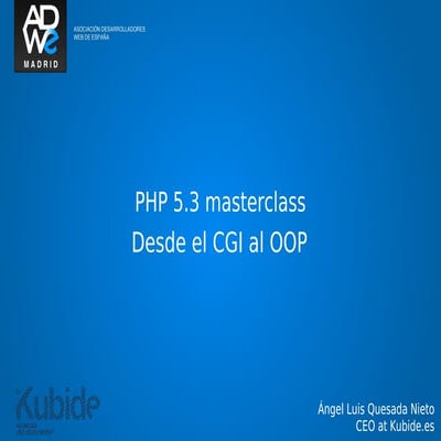 Masterclass ADWE Madrid