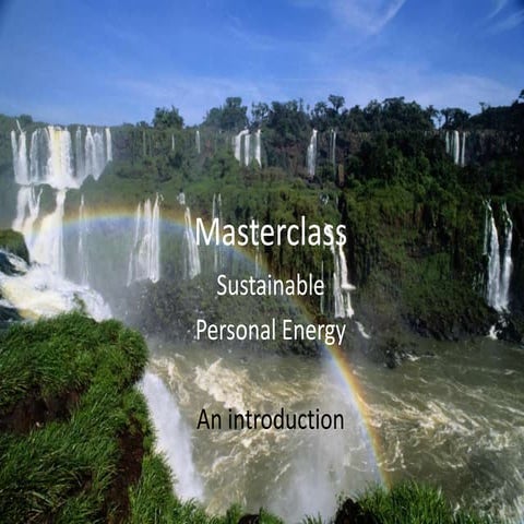 Masterclass sustainable personal energy