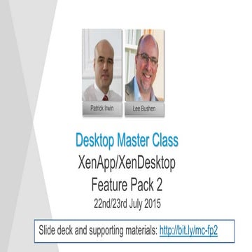 Citrix Desktop Master Class - XenApp/XD Feature Pack 2