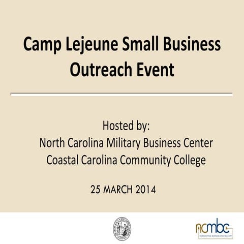 Camp Lejeune Small Business Outreach Event