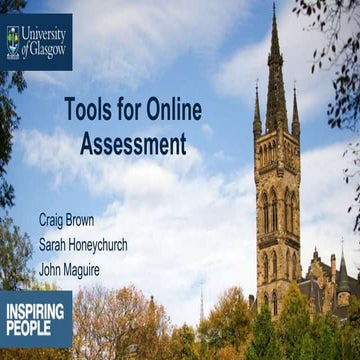 Tools for online assessment in Moodle