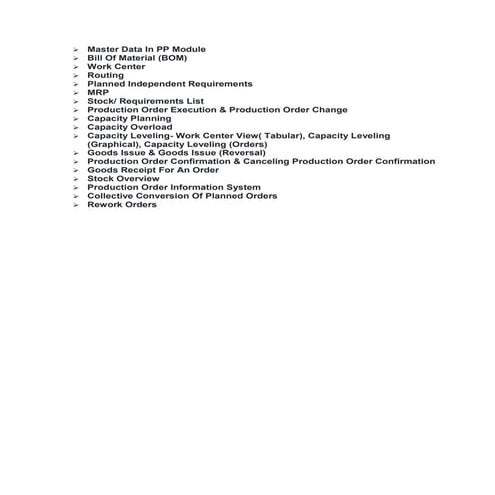 Master data in pp module | DOCX