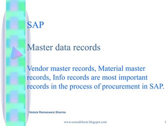 Master Data Records