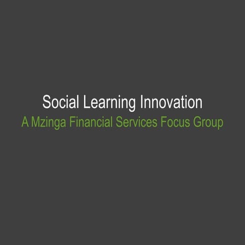 Social Learning Innovation