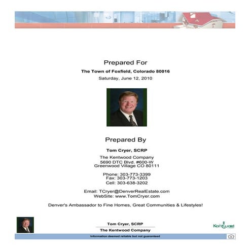 A Three Year Sales History for Foxfield, Colorado 80016