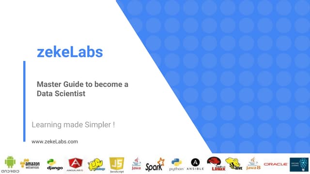 Master guide to become a data scientist 