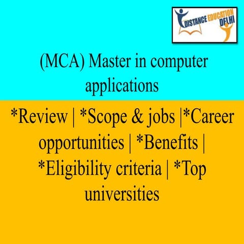 Master in computer applications (MCA) – scope & jobs, benefits, eligibility c...